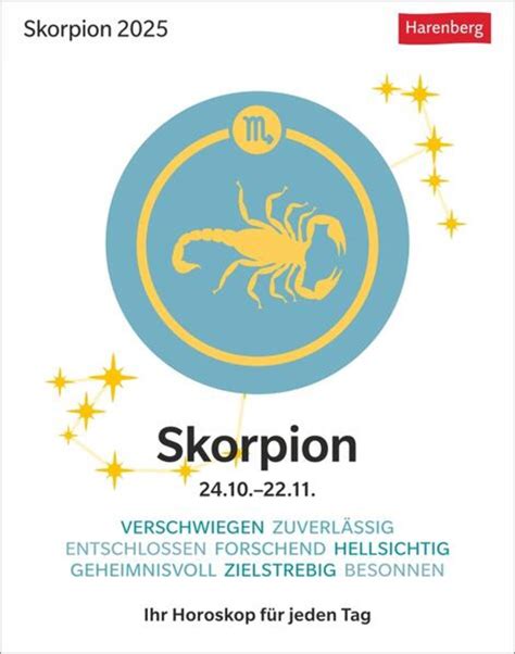 horoskop skorpion jeden tag|Ihr Tageshoroskop für Skorpion